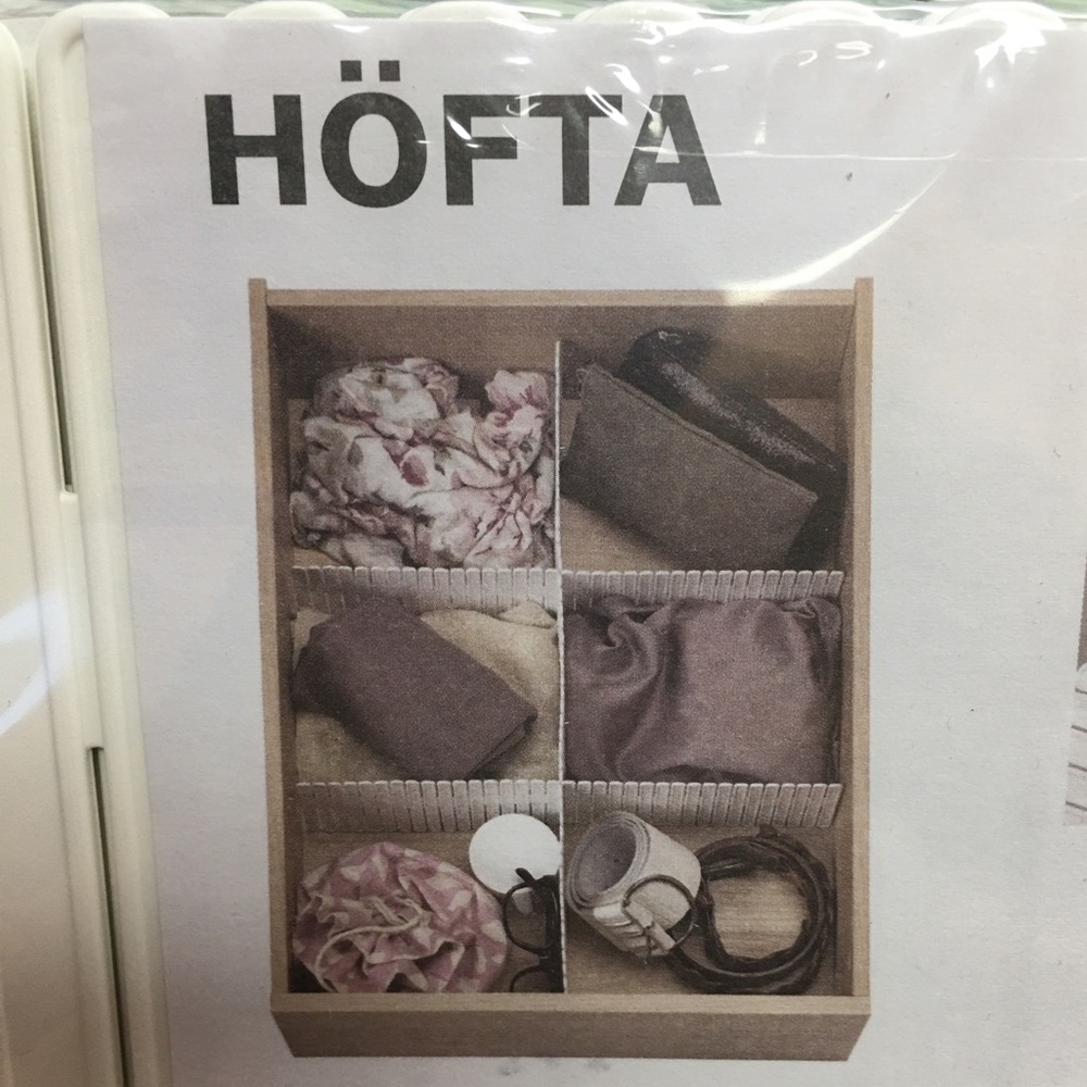 Lot of 4 IKEA Hofta: Pack of 3 Drawer dividers